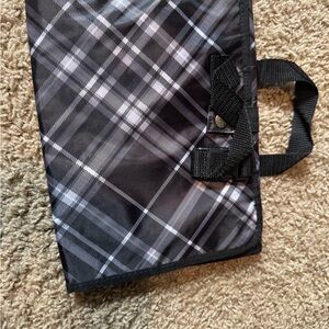 thirty-one Black and Gray Cosmetic Bag with Classic Plaid Design